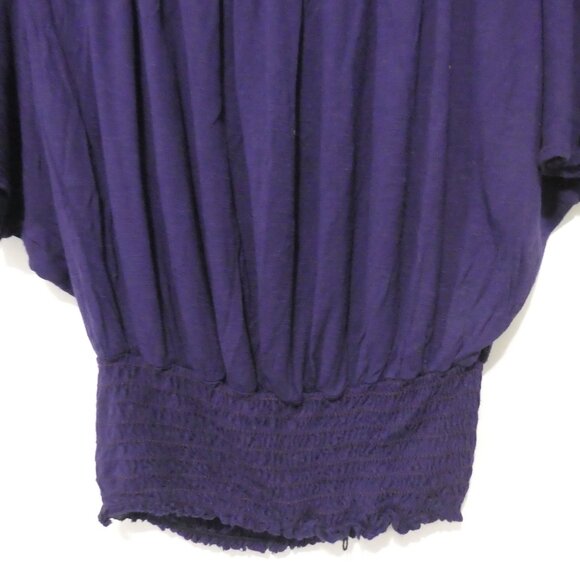 TAMMY MARS | medium | Elegant Draped Purple Top | Made In The USA - Picture 13 of 13